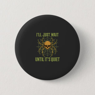Halloween Spider Skull Quiet 2 Inch Round Button