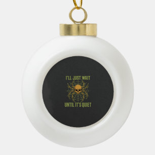 Halloween Spider Skull Quiet Ceramic Ball Christmas Ornament