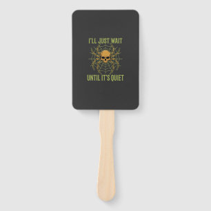 Halloween Spider Skull Quiet Hand Fan