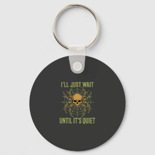 Halloween Spider Skull Quiet Keychain