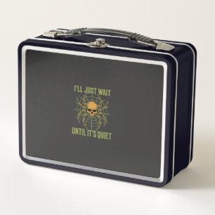 Halloween Spider Skull Quiet Metal Lunch Box