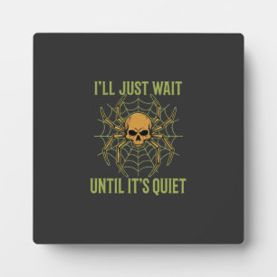 Halloween Spider Skull Quiet Plaque