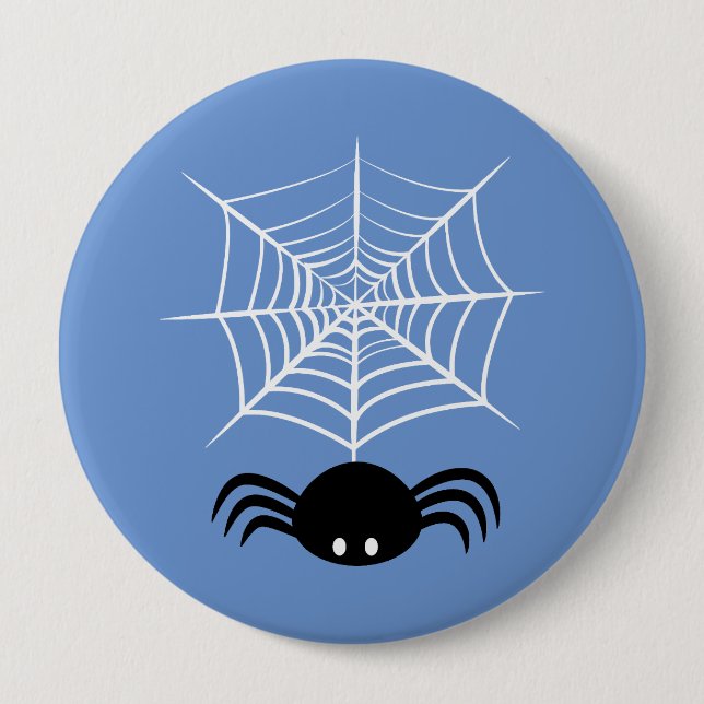 Halloween Spider Web  4 Inch Round Button (Front)