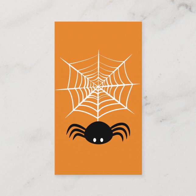 Halloween Spider Web  Advice Card (Front)