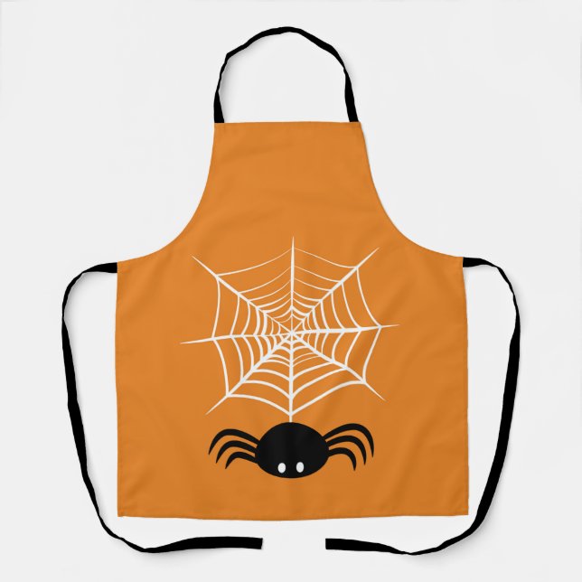 Halloween Spider Web  Apron (Front)
