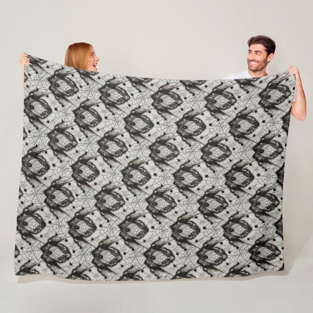 Halloween  Spider Web Blanket – Seamless Gothic  (In Situ)