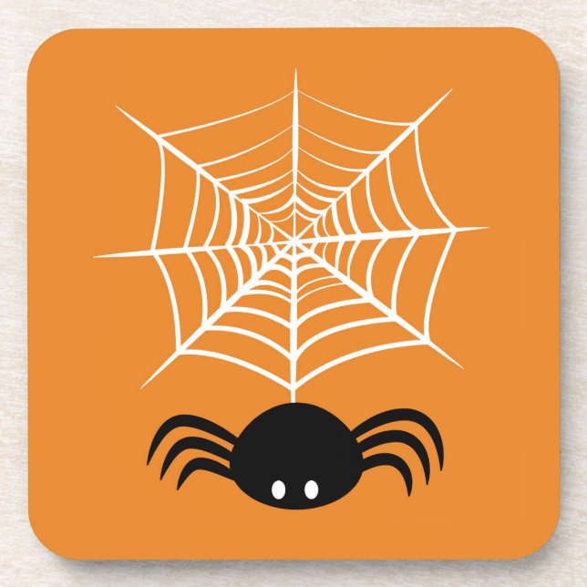 Halloween Spider Web  Coaster (Front)