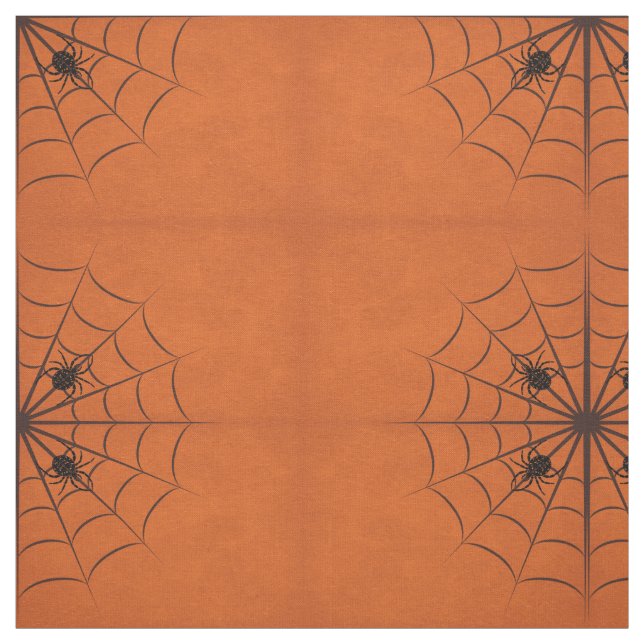Halloween Spider Web Combed Cotton Fabric (Swatch)