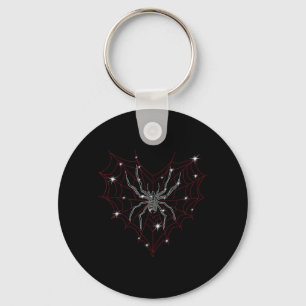 Halloween Spider Web Costume Cute Heart Spider Web Keychain