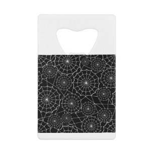 halloween spider web credit card bottle opener