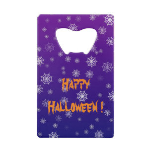 Halloween Spider Web Credit Card Bottle Opener