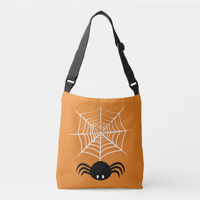 Halloween Spider Web  Crossbody Bag (Front)