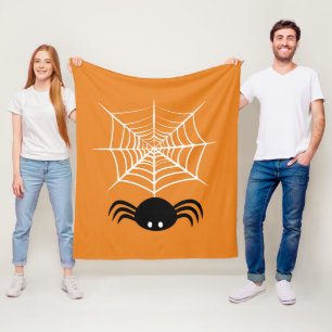 Halloween Spider Web Fleece Blanket