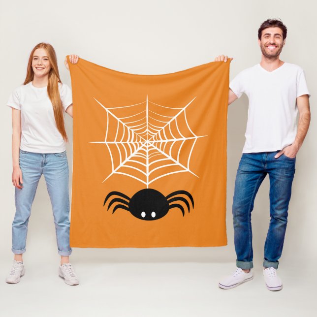 Halloween Spider Web  Fleece Blanket (In Situ)