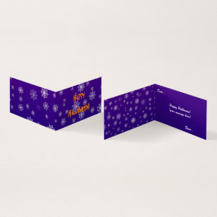 Halloween Spider Web Folded Card