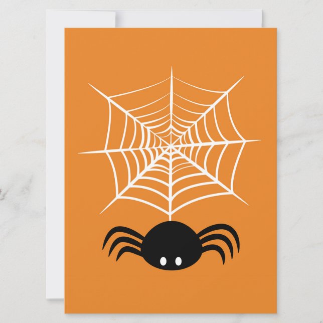 Halloween Spider Web  Holiday Card (Front)