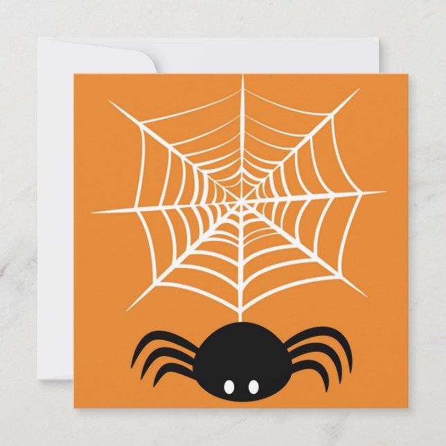 Halloween Spider Web Invitation (Front)