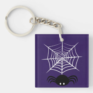 Halloween Spider Web Keychain