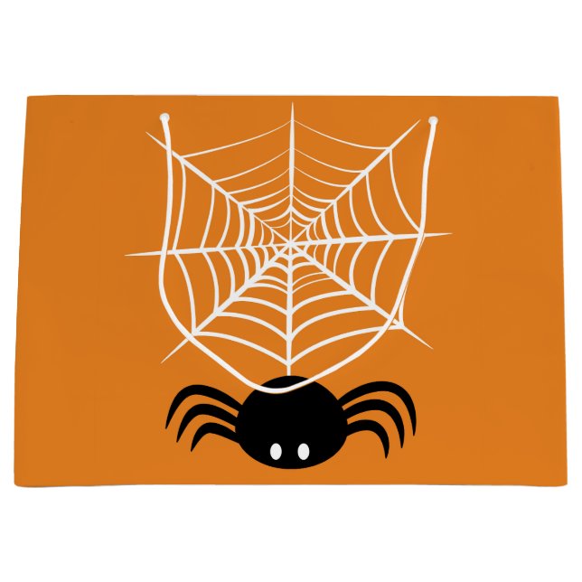 Halloween Spider Web  Large Gift Bag (Front)