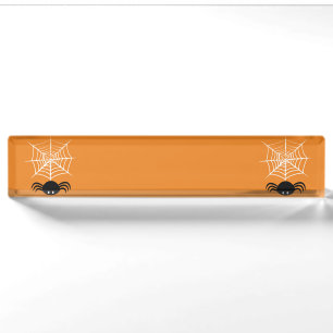 Halloween Spider Web Nameplate
