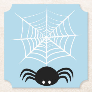 Halloween Spider Web Paper Coaster