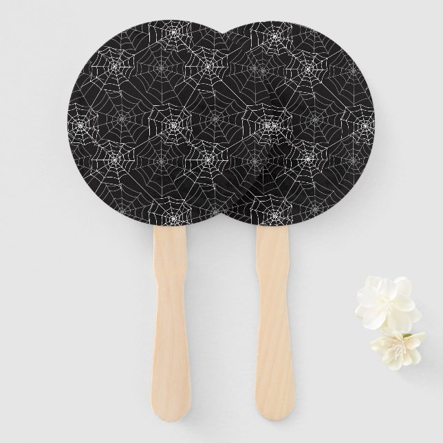 Halloween Spider Web Pattern | Hand Fan (Front and Back)