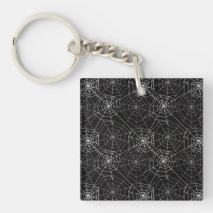 Halloween Spider Web Pattern   Keychain
