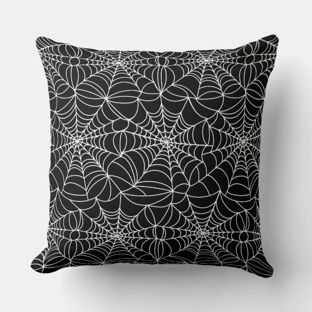 Halloween Spider Web Pillow (Front)