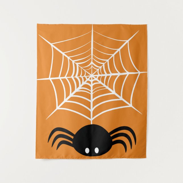 Halloween Spider Web Tapestry (Front)