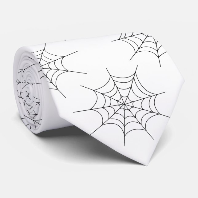 Halloween Spider Web Tie (Rolled)