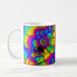 Halloween Spider Web Tie-Die Holiday Mug
