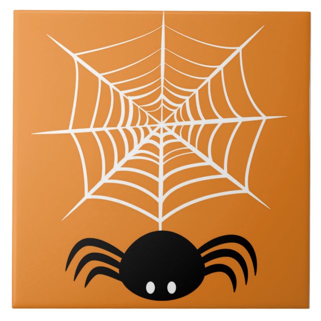 Halloween Spider Web  Tile (Front)
