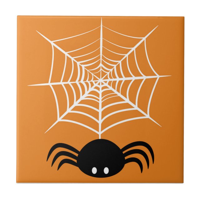 Halloween Spider Web  Tile (Front)