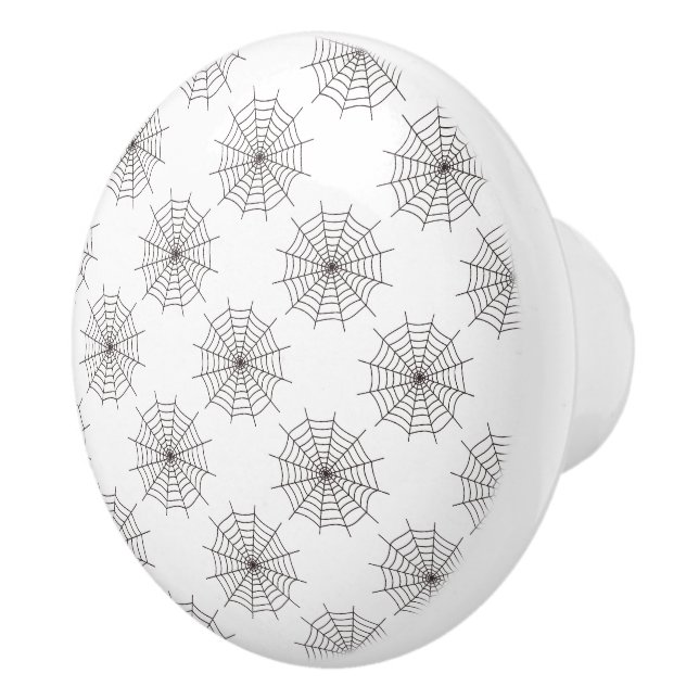 Halloween, Spider Web, Trick Or Treat, Boo Ceramic Knob (Right)