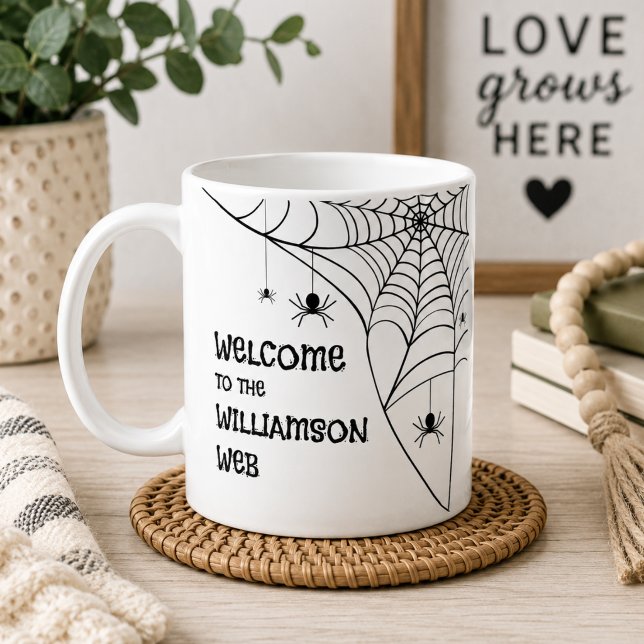 Halloween Spider Web Welcome  Coffee Mug (Creator Uploaded)