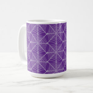 Halloween Spider Webs in Purple and White  Coffee Mug