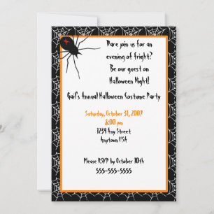 Halloween Spiders Invitation