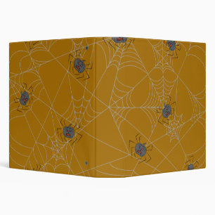 Halloween spiders web and pumpkins  binder