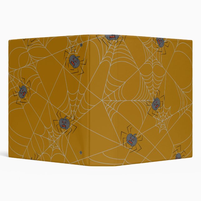 Halloween spiders web and pumpkins  binder (Background)