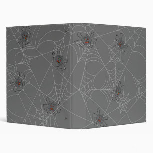 Halloween spiders web and pumpkins binder