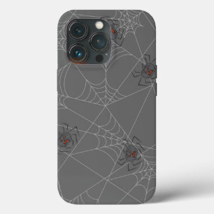 Halloween spiders web and pumpkins iPhone 13 pro case