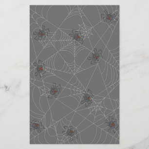 Halloween spiders web and pumpkins  flyer