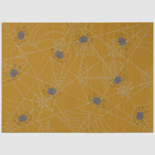 Halloween spiders web and pumpkins  tissue paper