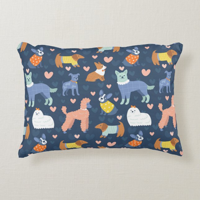 Halloween Spiders Web: Seamless Pattern Accent Pillow (Front)