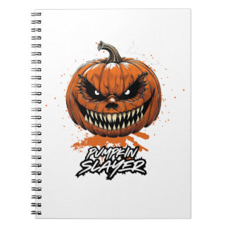 Halloween Spiral Book Pumpkin Slayer
