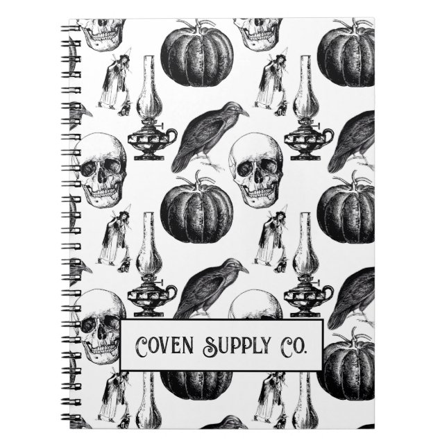 Halloween Spiral Notebook – Vintage Gothic (Front)