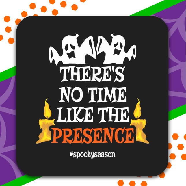 Halloween Spirit Scary Ghosts Funny Halloween Square Sticker (Creator Uploaded)