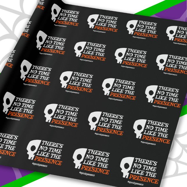 Halloween Spirit Spooky Skull Funny Halloween Wrapping Paper (Creator Uploaded)