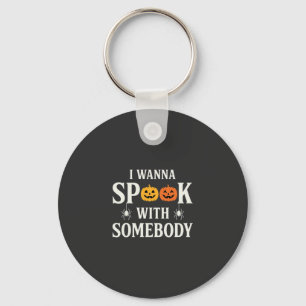 Halloween Spook Somebody Pumpkin Spider SVG Keychain