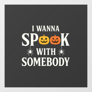 Halloween Spook Somebody Pumpkin Spider SVG Window Cling